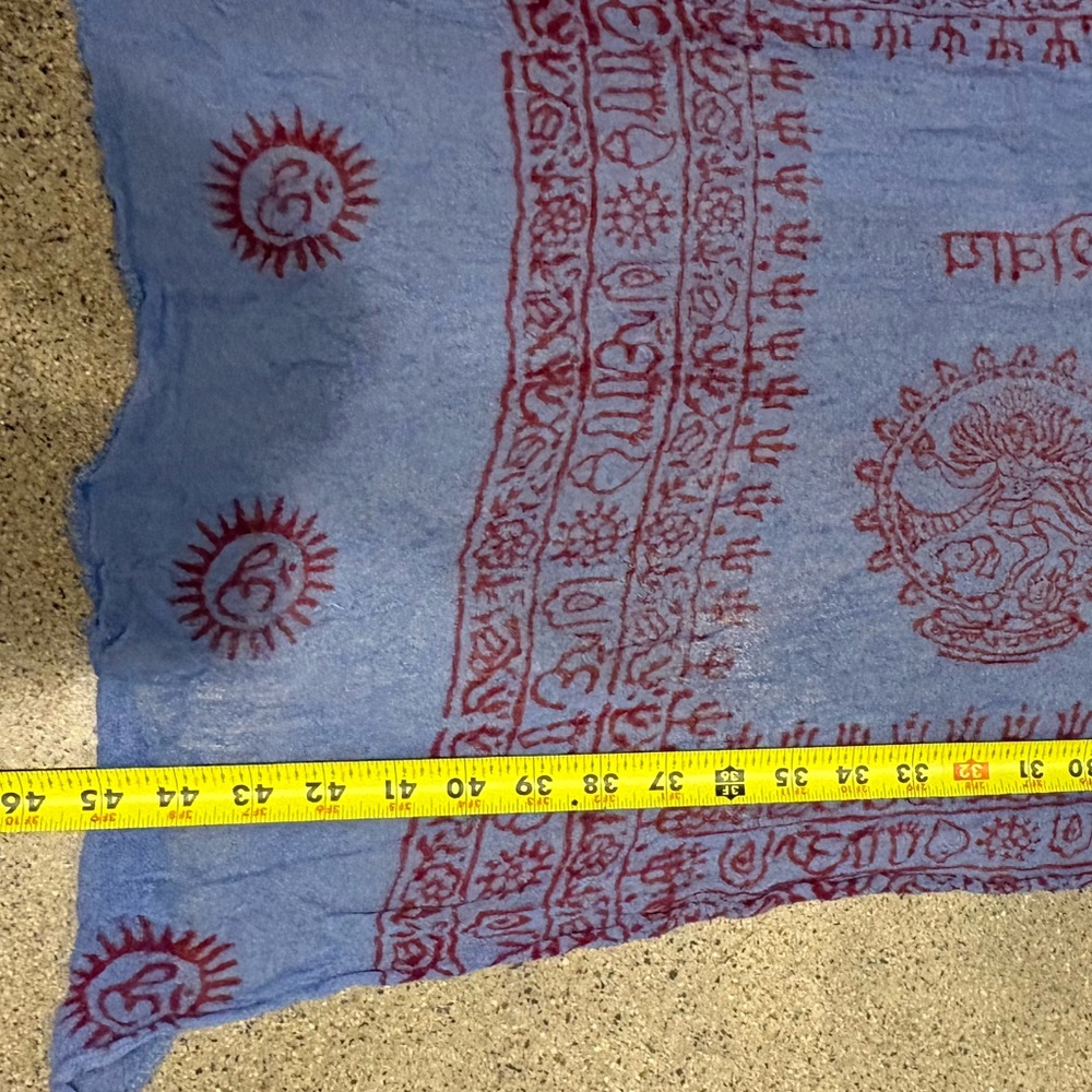 light blue cotton prayer shawl - Picture 6 of 6